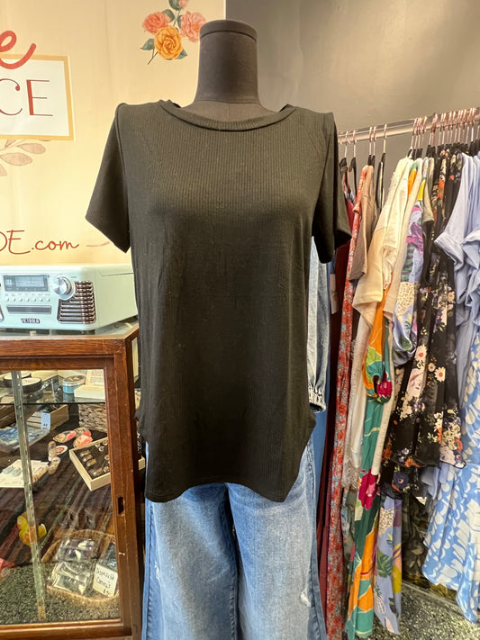 Basic Black MTS Ribbed Shirt