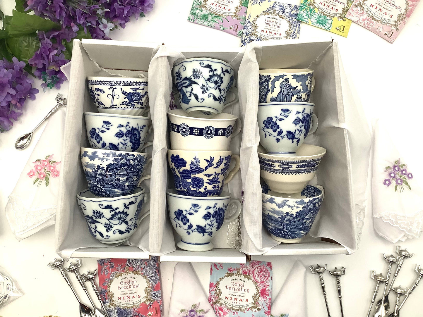 Teacup Display Tabletop Drawer to showcase teacups, gifts