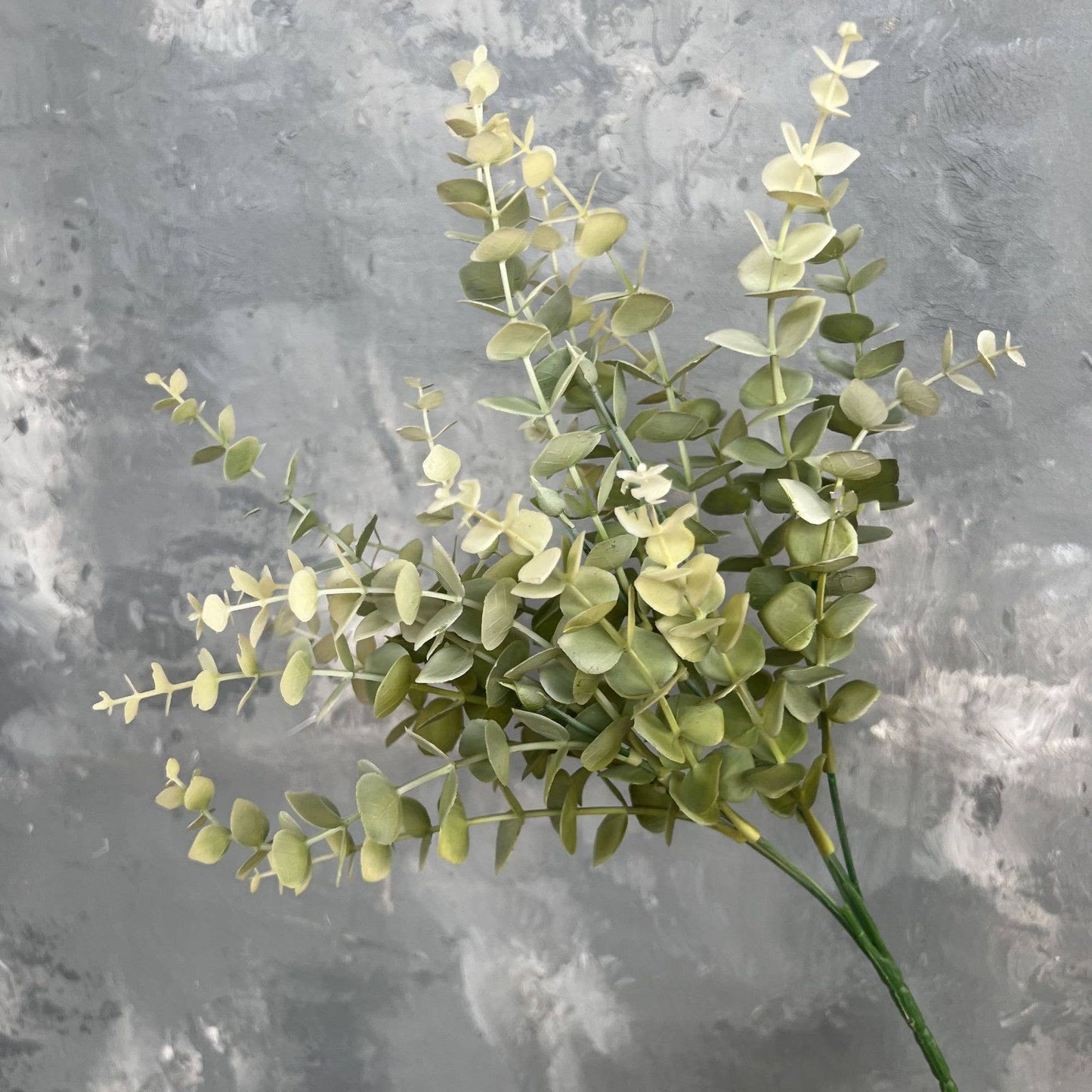 13''T Faux Eucalyptus Greenery Bunch, Autumn Orange Green