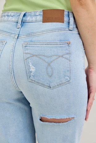 Judy Blue Back Pocket Cutout 90's Straight