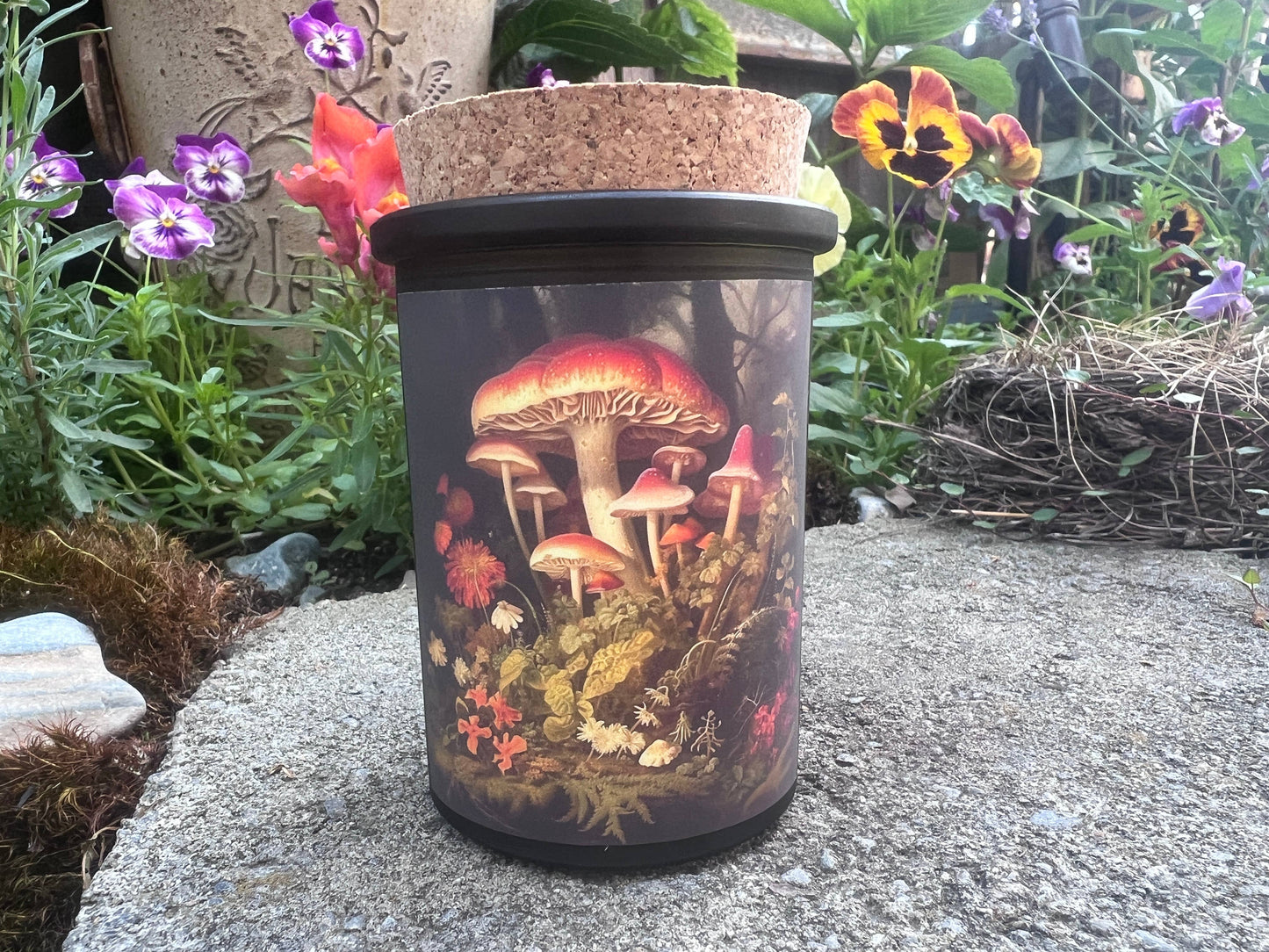 Fairytale Mushroom & Moss candles set of 6 Fairy Magic