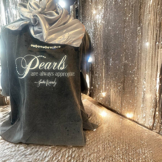 Pearls are Always Appropriate Tattered shirt