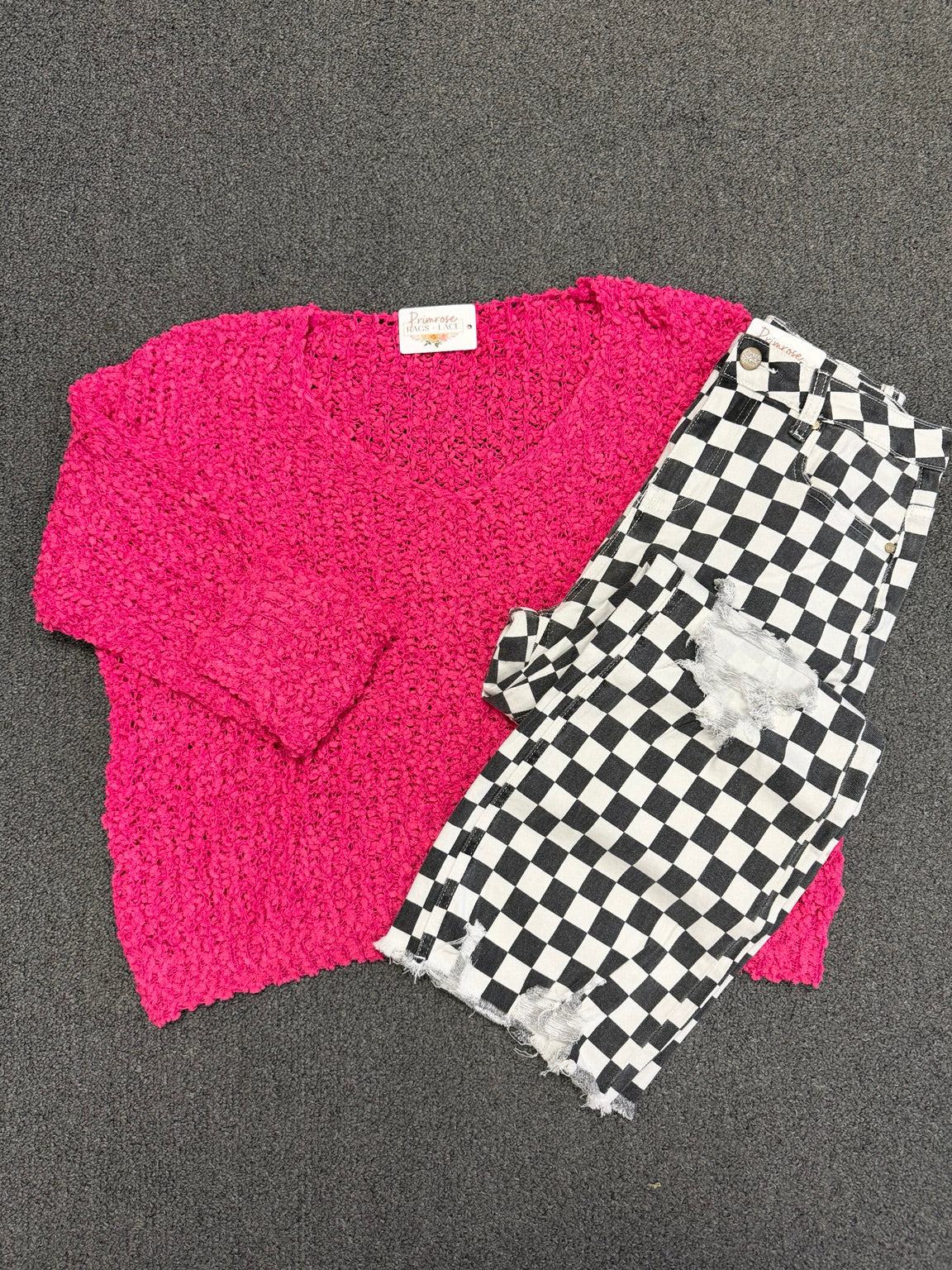 Berry Kiss Popcorn Sweater
