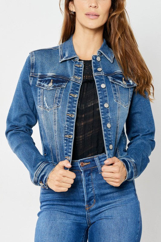 Judy Blue Denim Classic Destroy Jacket