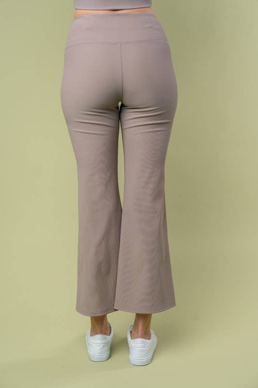 High Waisted Solid Knit Pants