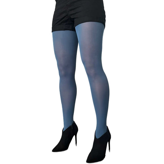 Blue Denim Opaque Tights