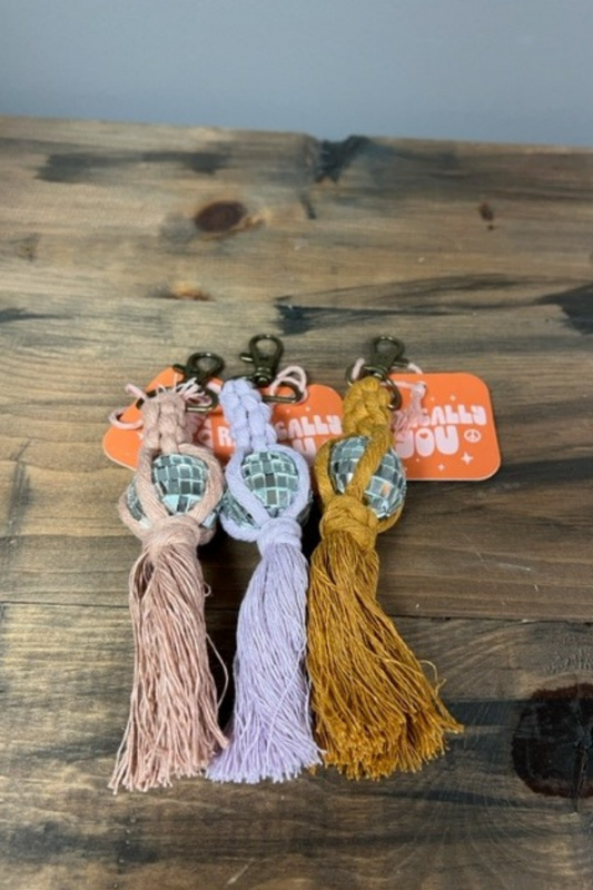 Boho Disco Ball Keychain