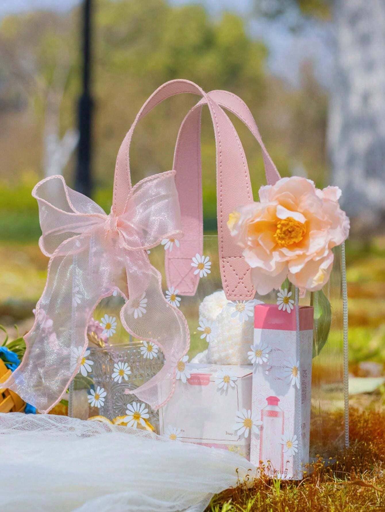 Tea Party Gift Bag with Handle. Pretty Shower Party Favors
