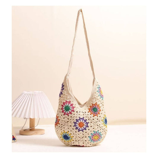 SF252109 Millie Granny Square Chic Hobo Crossbody