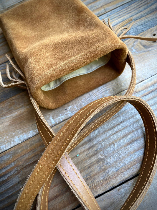 Belle's Brown Suede Boho Cell Bag