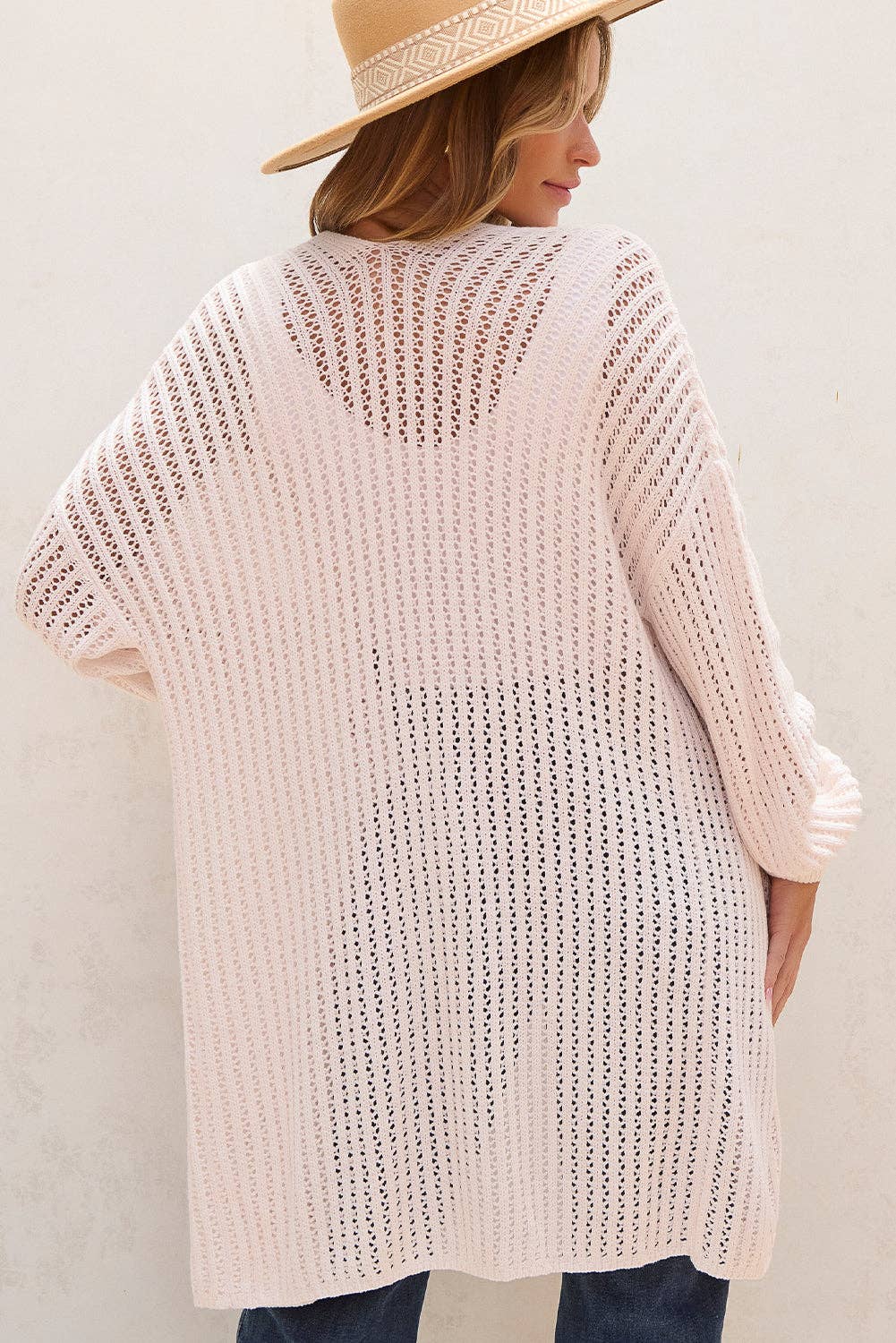 Crochet Open Front Cardigan