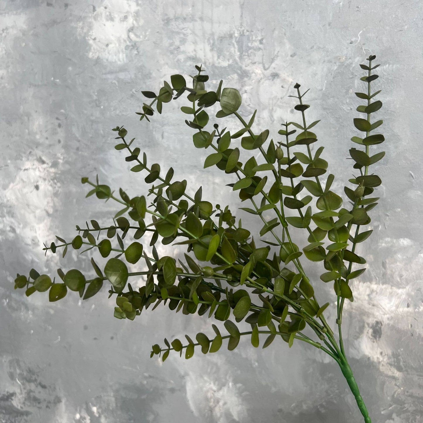 13''T Faux Eucalyptus Greenery Bunch, Autumn Orange Green