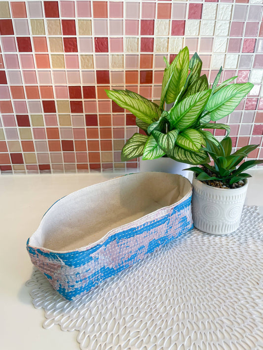 NEW! Vintage Kantha Bread Basket | Small