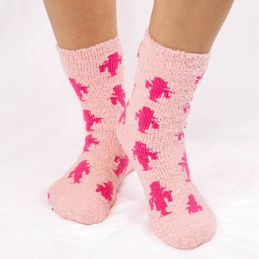 Women's Nutcracker Snuggle Socks Pink One Size