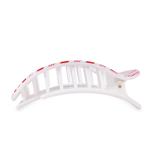Candy Cane Crush Medium Flat Round Hair Clip