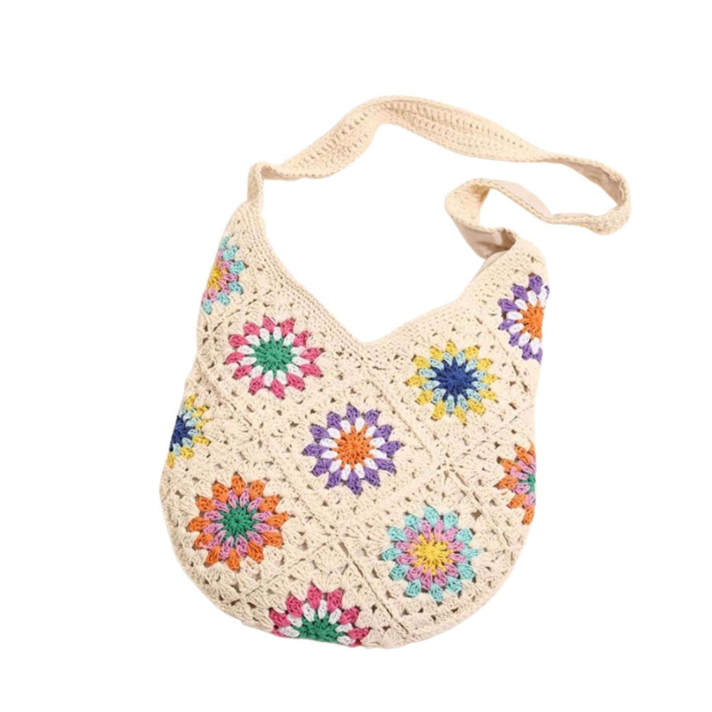 SF252109 Millie Granny Square Chic Hobo Crossbody
