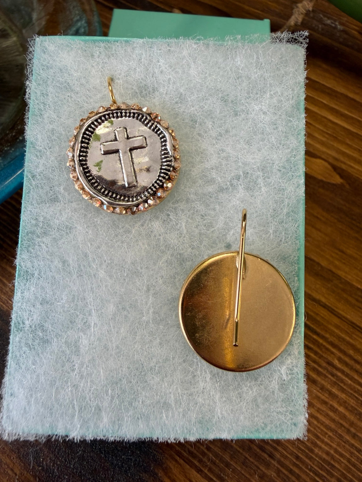 Mustard Seed Prayer Warrior Cross Earrings