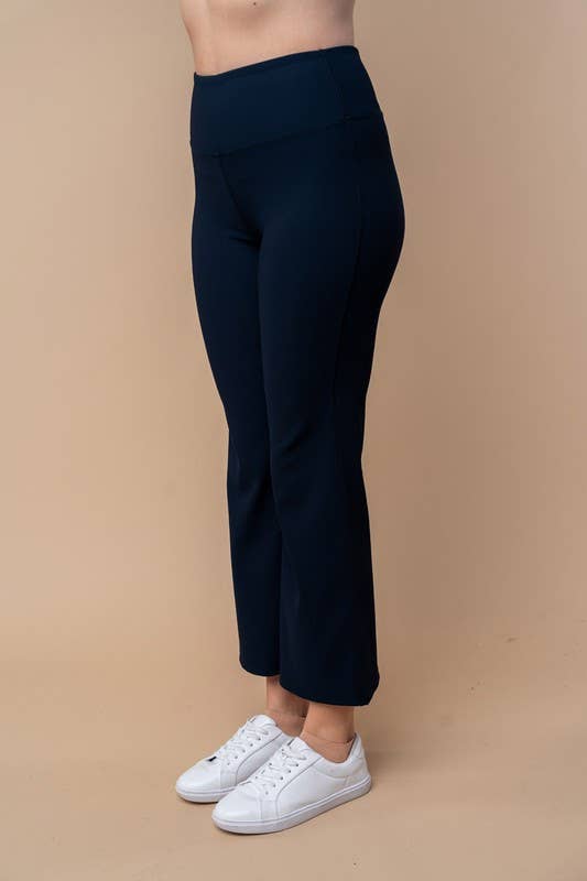 High Waisted Solid Knit Pants