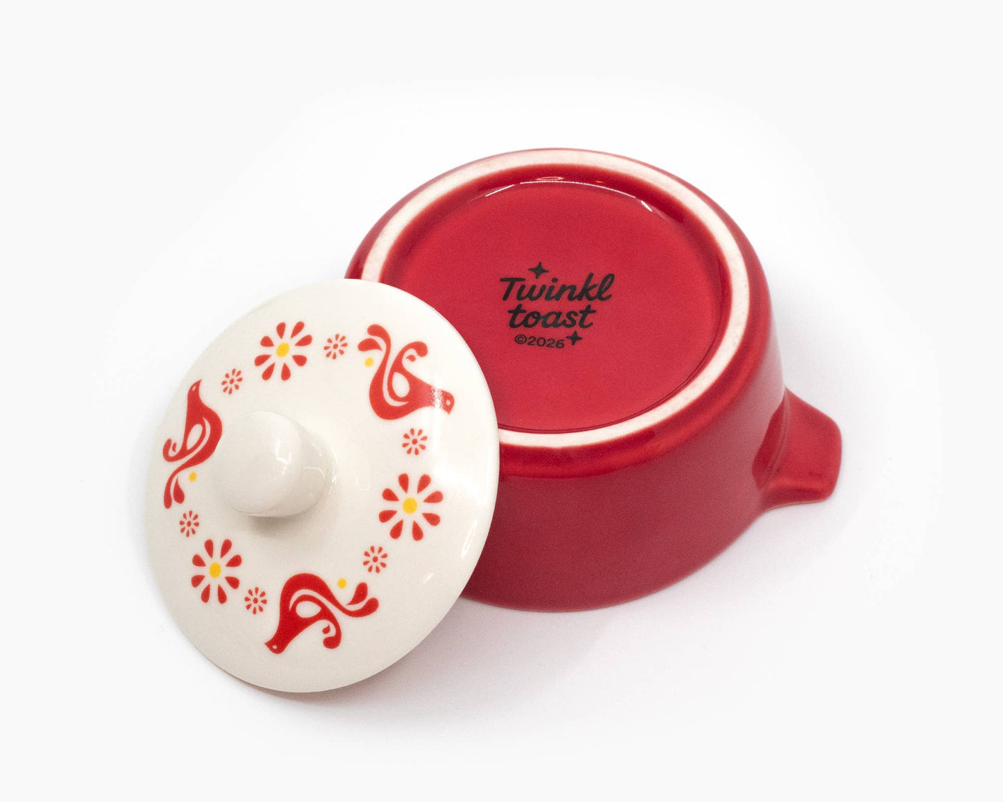 Pyrex-Inspired Friendship Casserole Ceramic Trinket Box