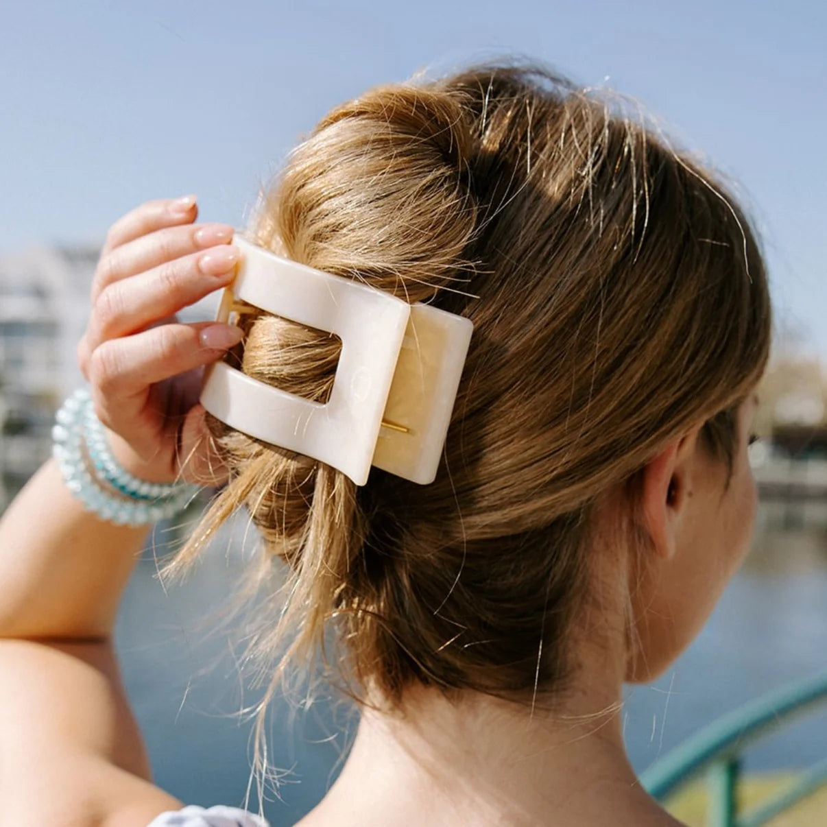 Soft Surf Flat Rectangle Hair Clip