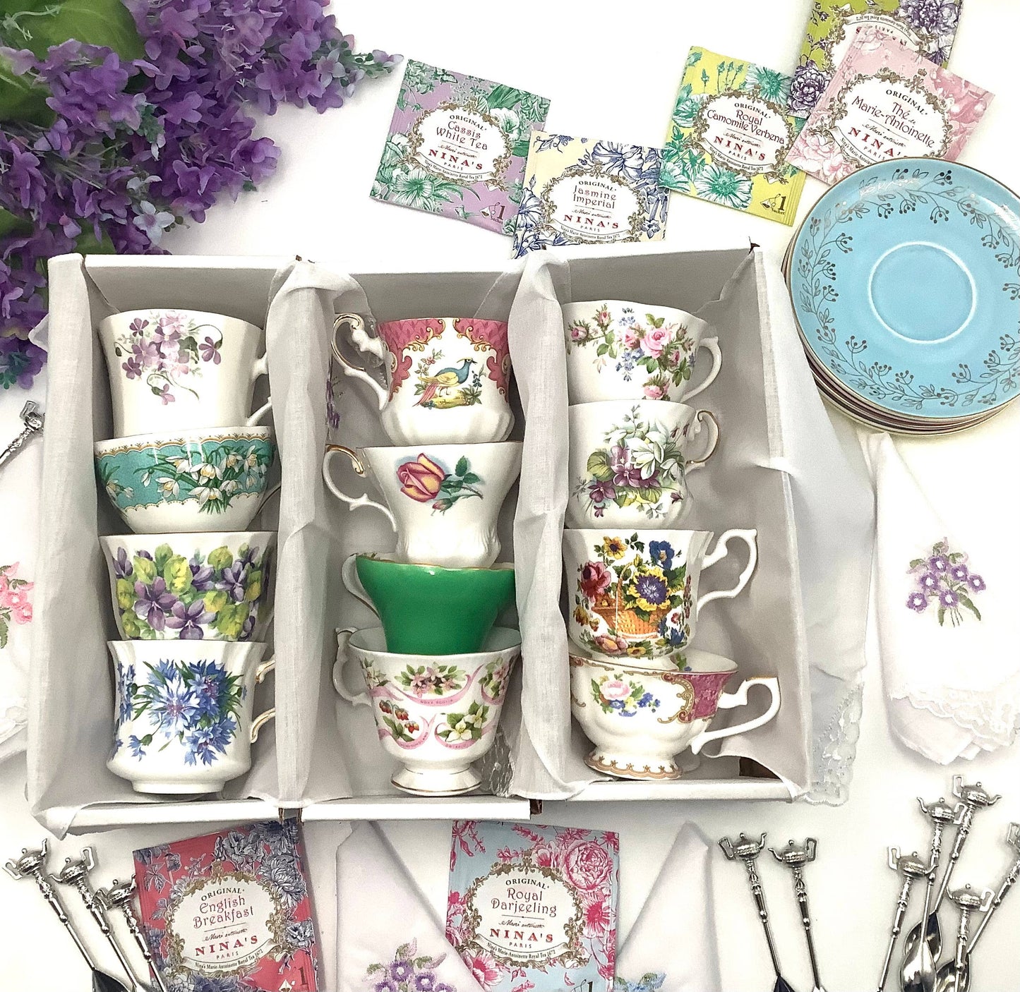 Teacup Display Tabletop Drawer to showcase teacups, gifts