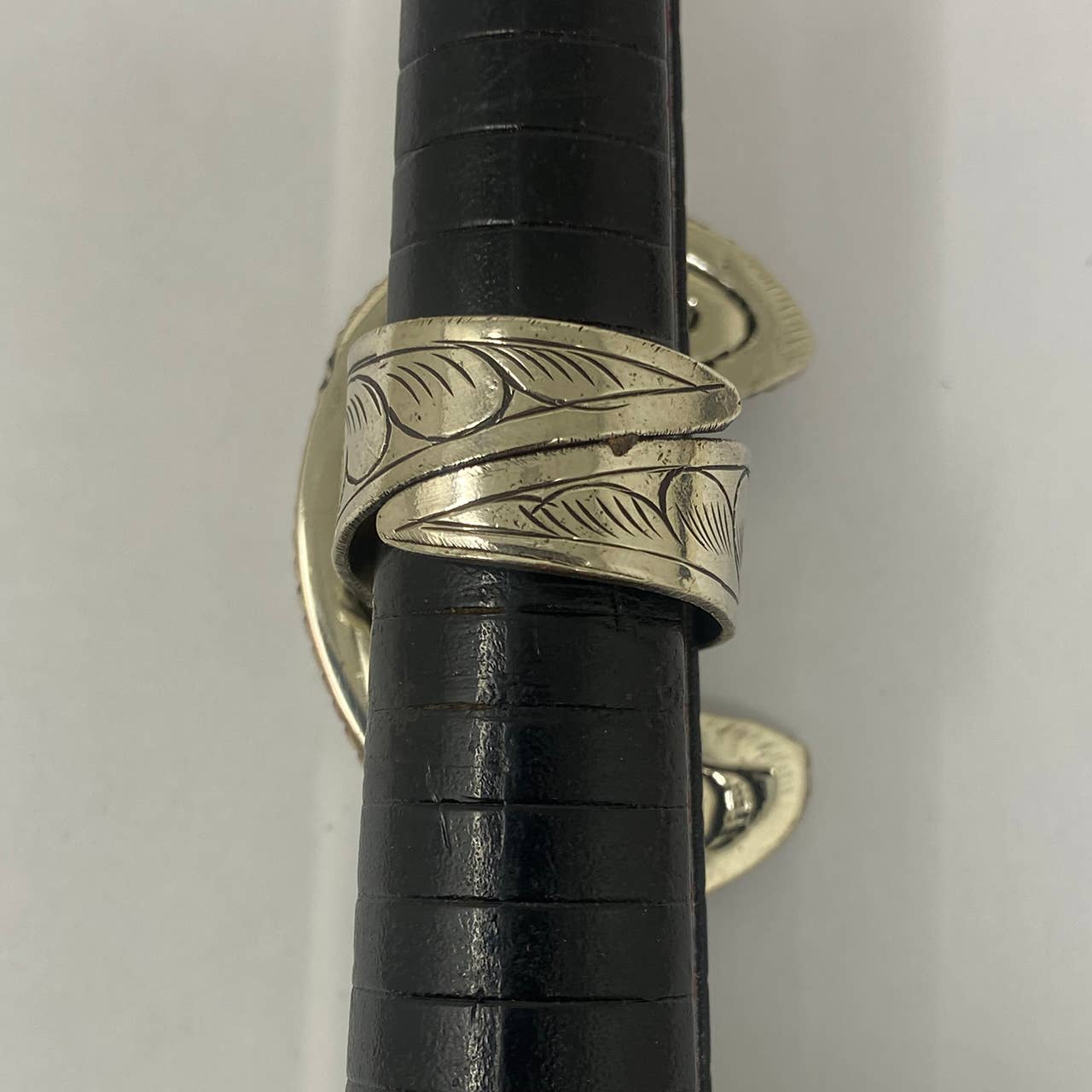 Bone Half moon Metal Ring