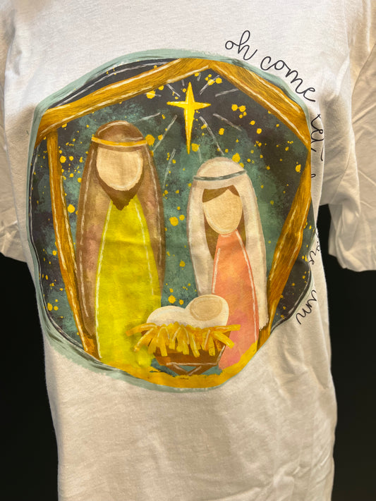 Oh Come Let Us Adore Him Graphic Tee