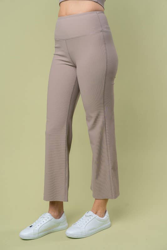 High Waisted Solid Knit Pants