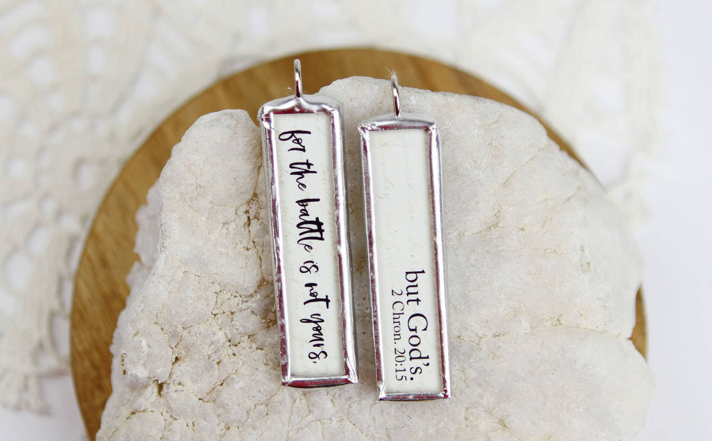 God's Battle Faith Scripture Charm Necklace