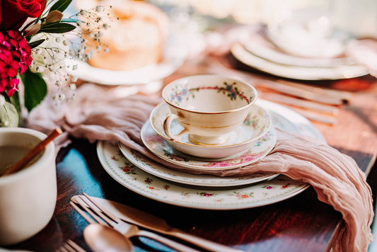 Vintage Assorted Teacups & Saucers - Mismatched China