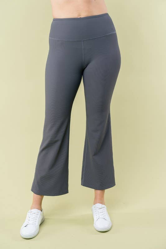 High Waisted Solid Knit Pants