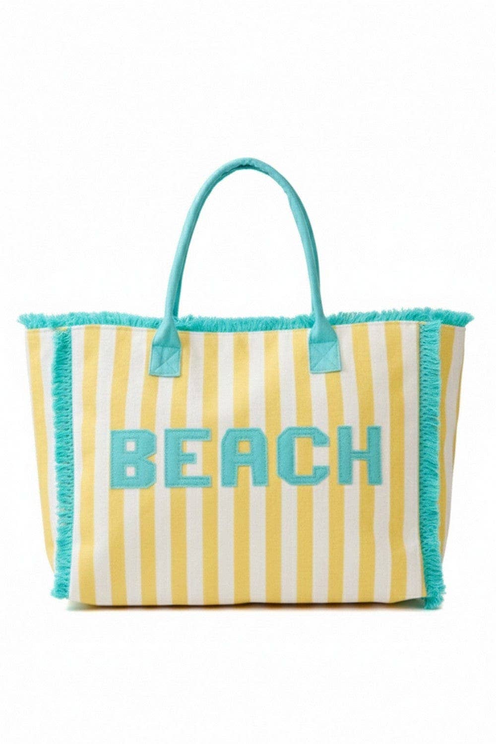 MB0331 Striped Terry Cloth Beach Tote Bag