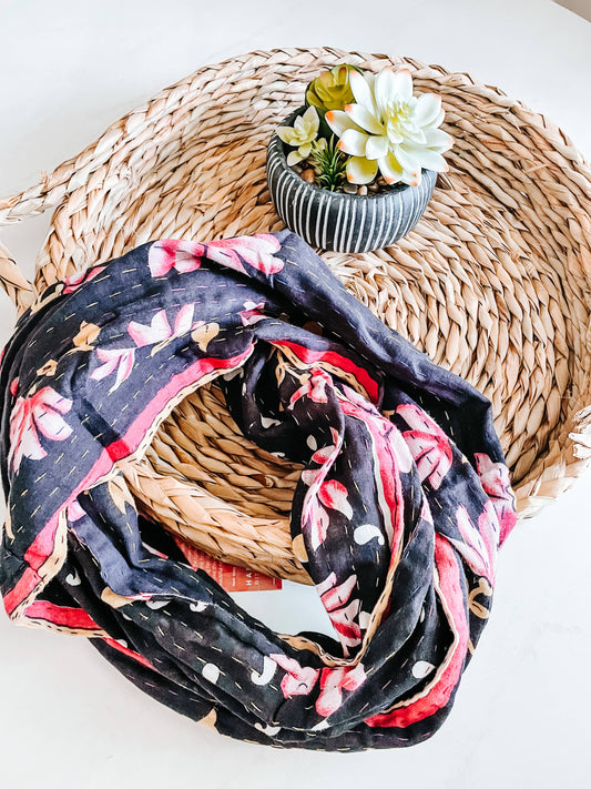 Kantha Infinity Scarf
