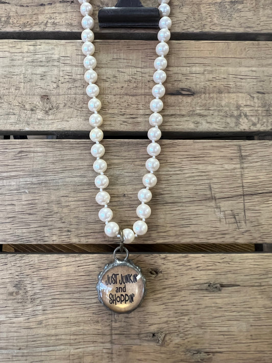Vintage Pearl Charm Necklaces
