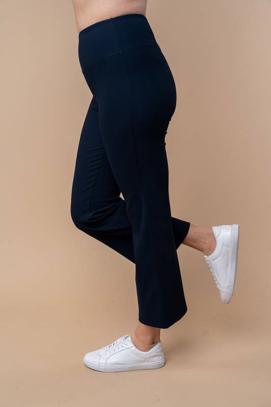 High Waisted Solid Knit Pants