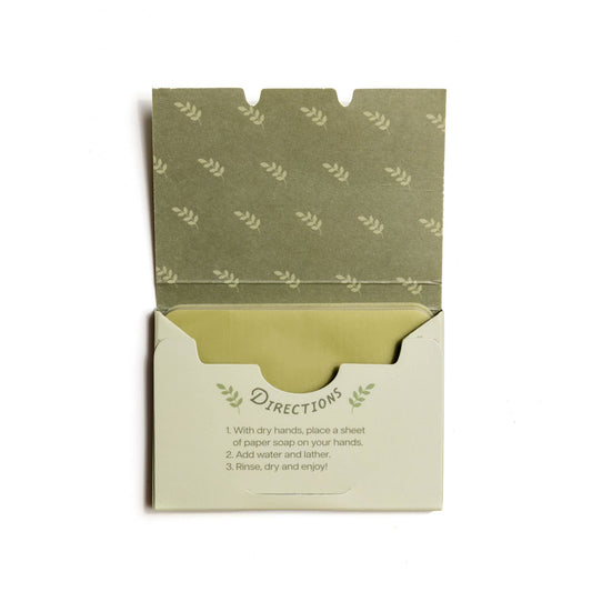 Paper Soap – Olive Oil, Travel Size, 50 Sheets