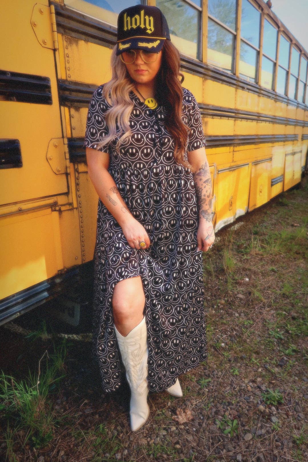 Main Character Oversized Smiley Dress Emy Ave™ Original