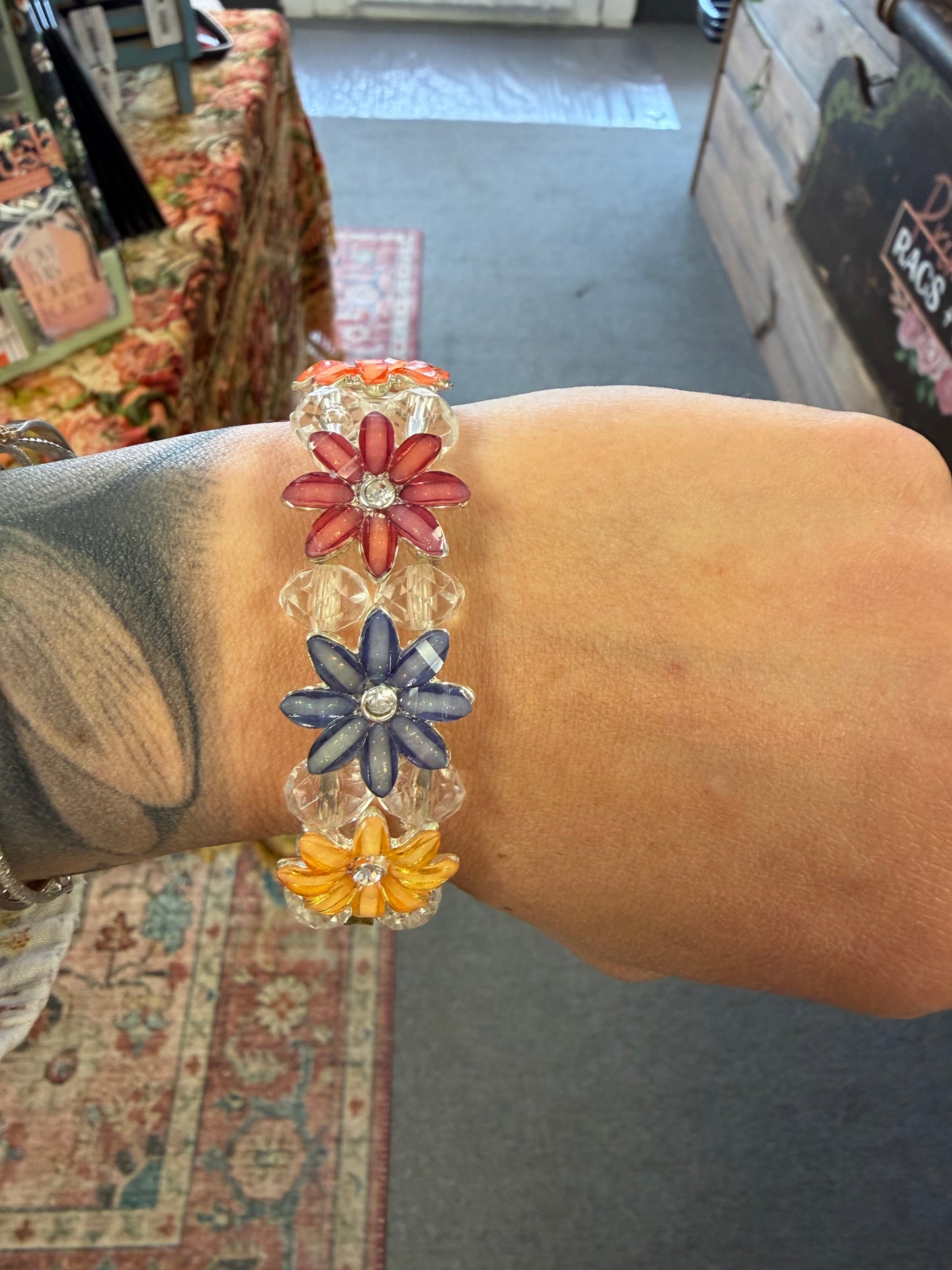 Daisy Bloom Stretch Bracelets