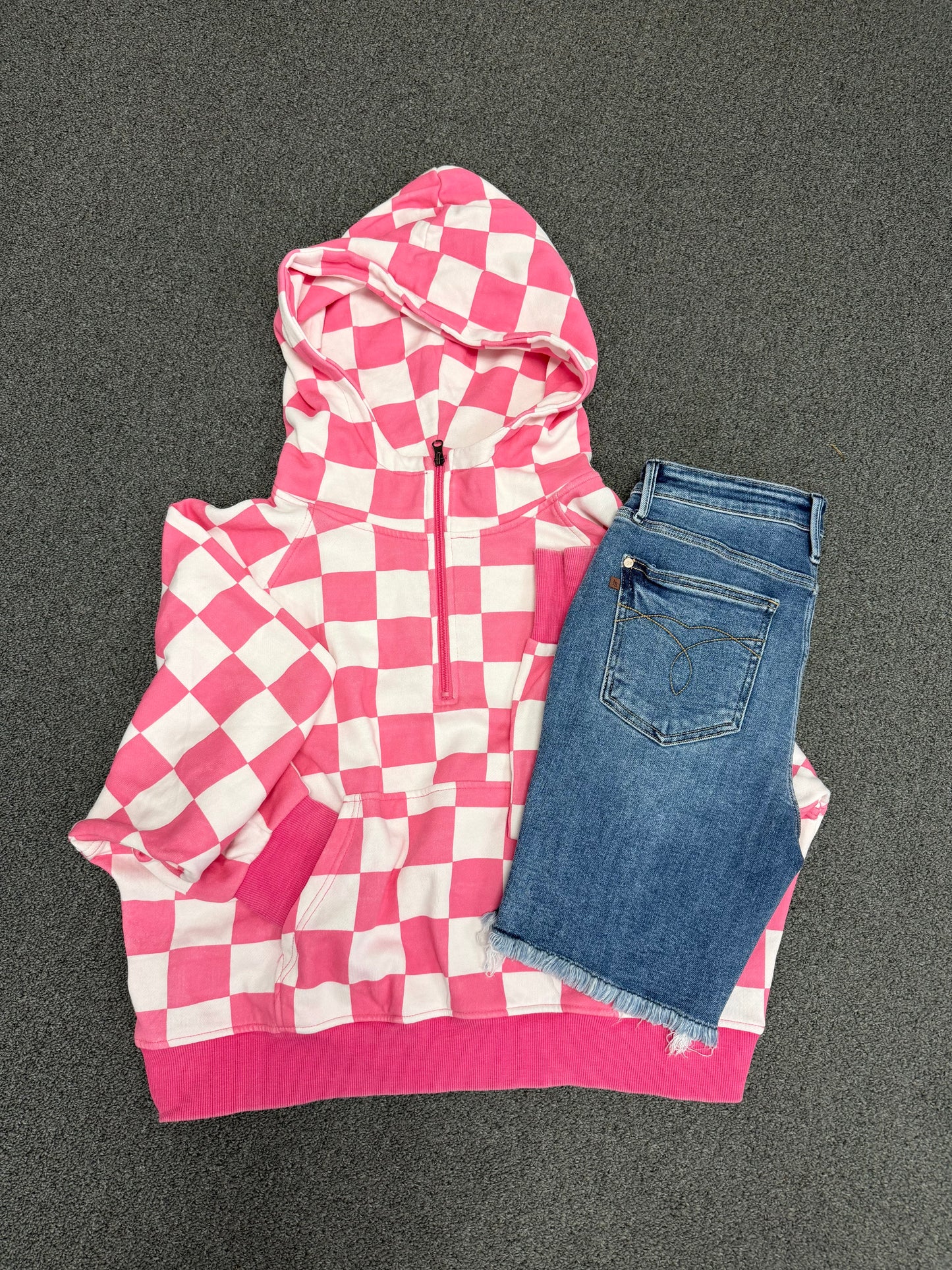 Blakeley Pink Checkered Pullover