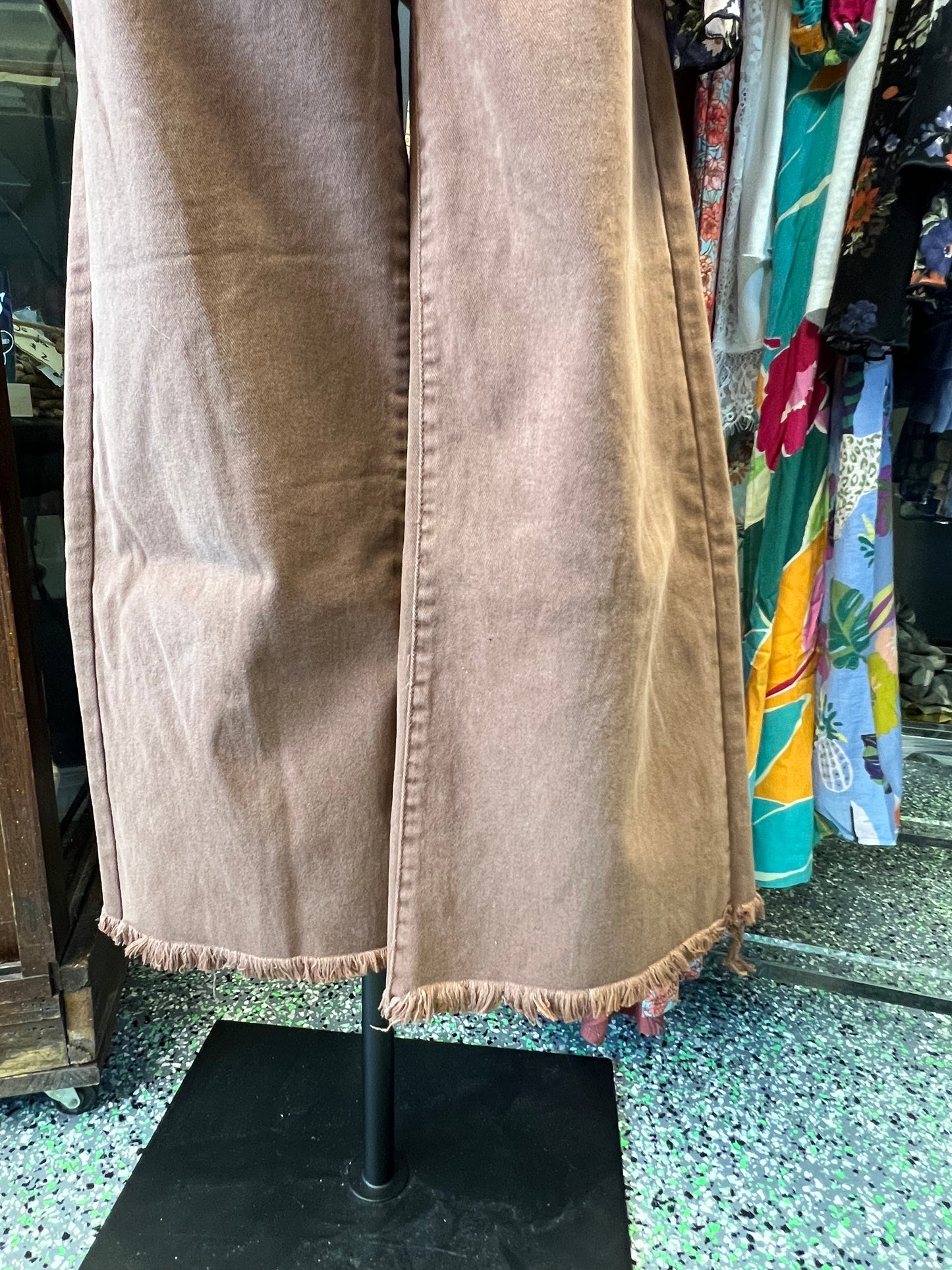 Risen Jeans Espresso Cropped Flare