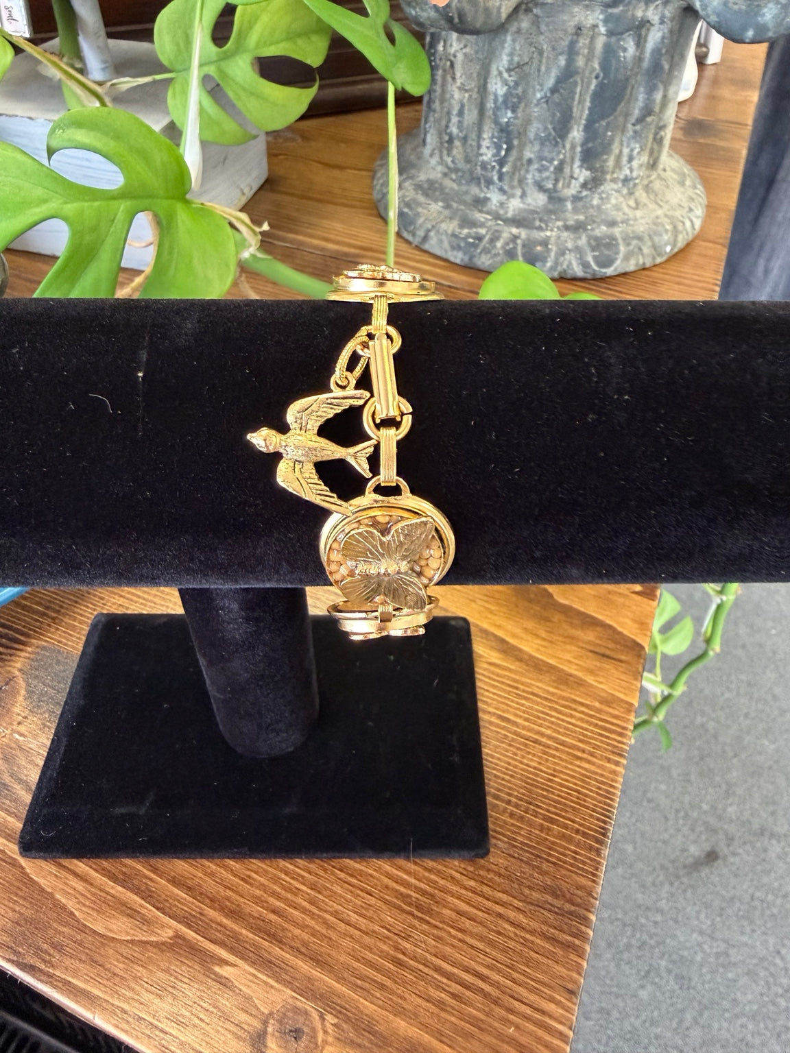 Mustard Seed Solid Gold Butterfly Bracelet