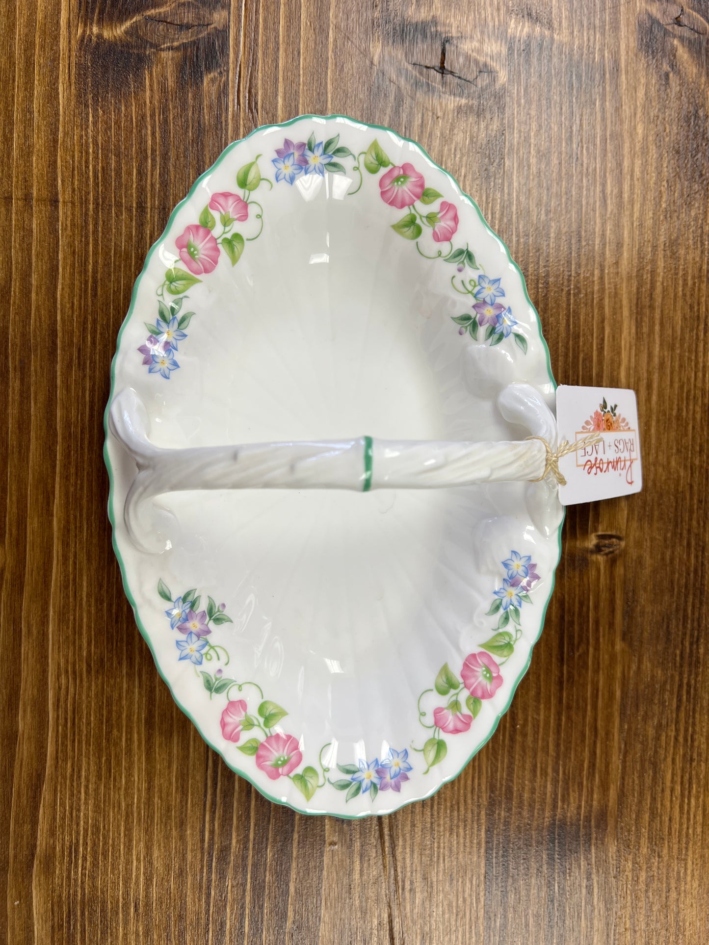 Royal Worcester English Garden Oval Basket Dish