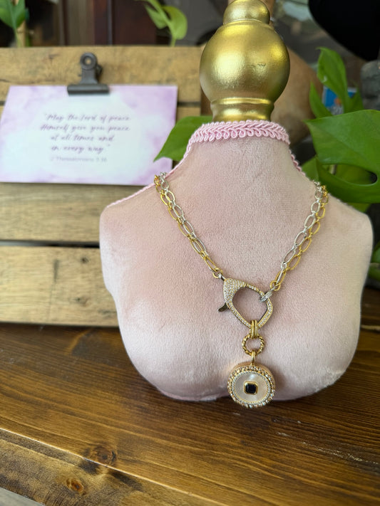 Mustard Seed Pearl & Sapphire Statement Necklace