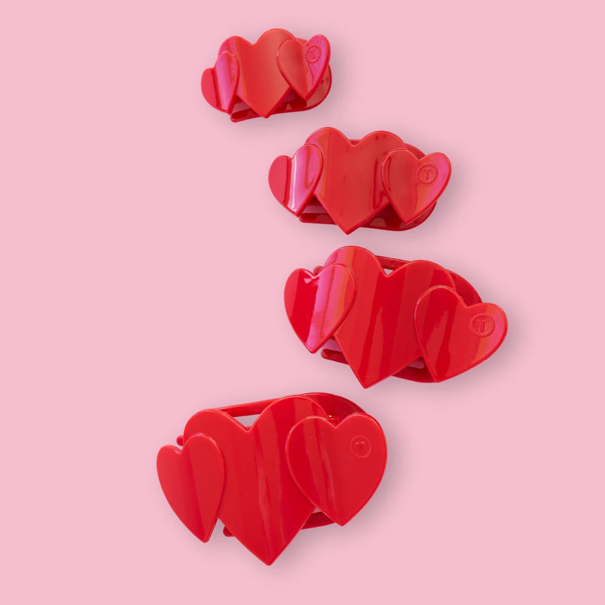 Teleties Red Heart to Heart Hair Clip