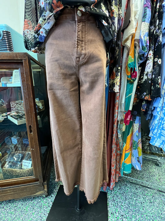 Risen Jeans Espresso Cropped Flare