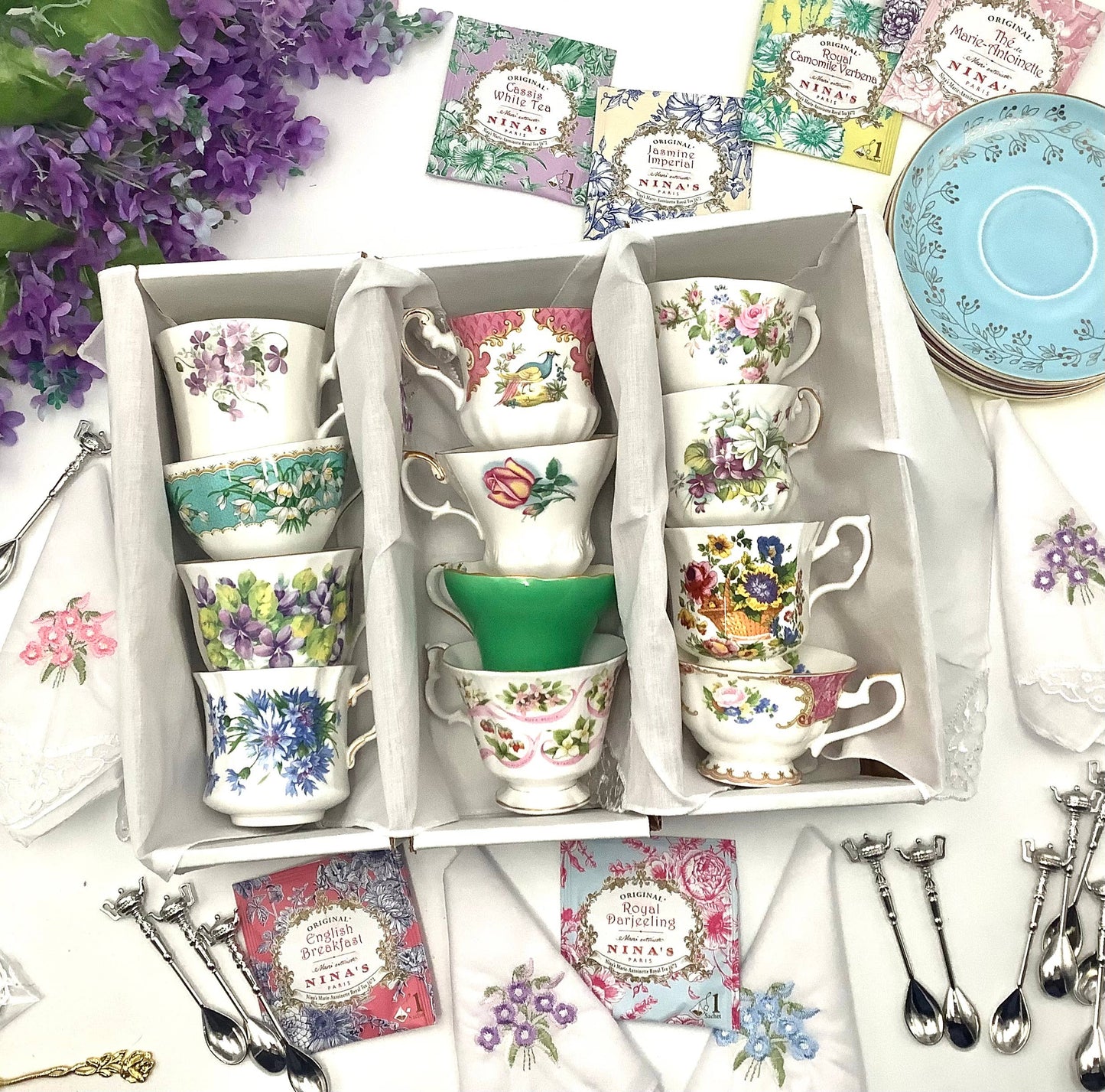 Teacup Display Tabletop Drawer to showcase teacups, gifts