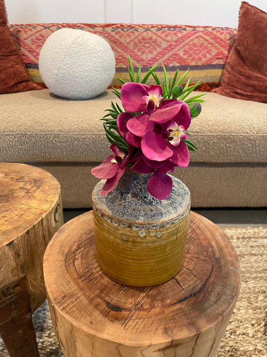 Ceramic Vase - Antique Yellow