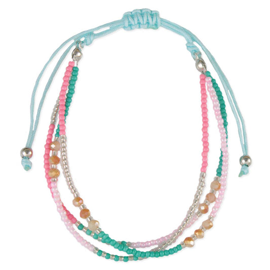 Light Layers Pastel Bead Pull Bracelet
