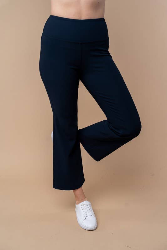 High Waisted Solid Knit Pants