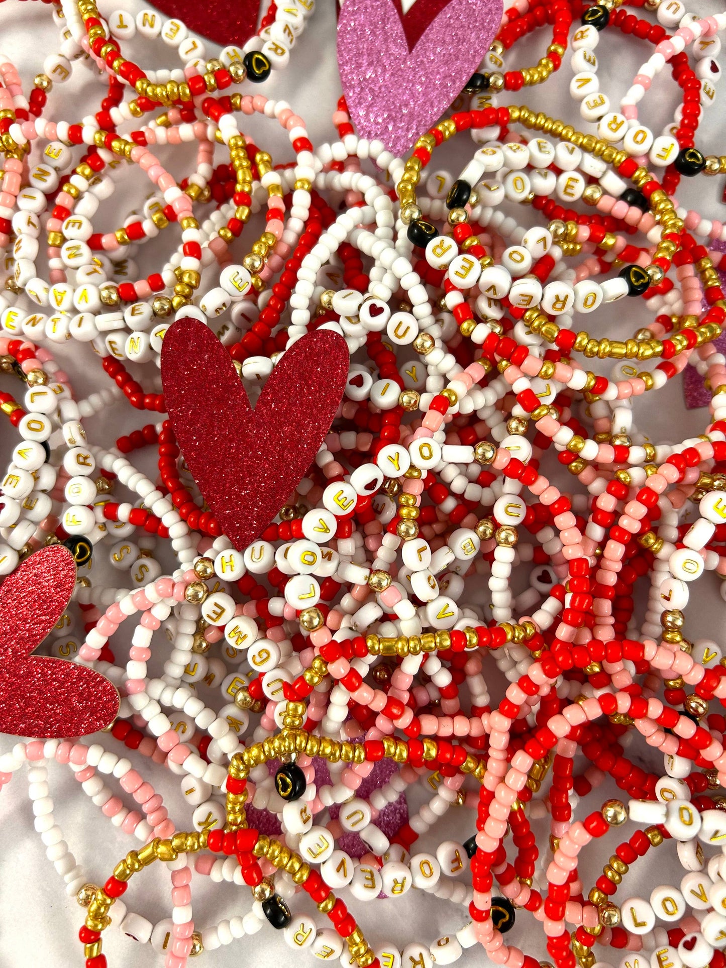 Valentine Beaded Stretch Bracelet – Assorted